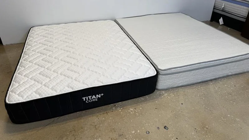 Titan Plus Core (left) Vs Novilla 12-Inch Mattress (right)
