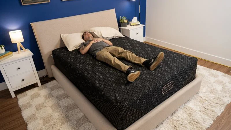 Back sleeping on the Beautyrest Black Hybrid XCS
