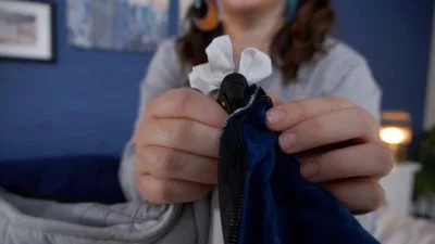 gravity blanket button and tie