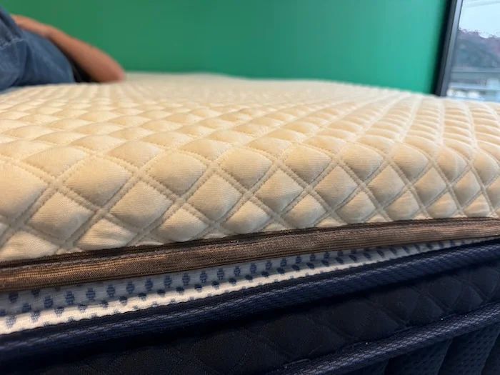 Side view of the Nolah Mattress Topper