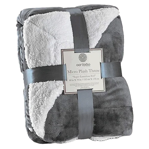 Genteele Sherpa Throw Blanket