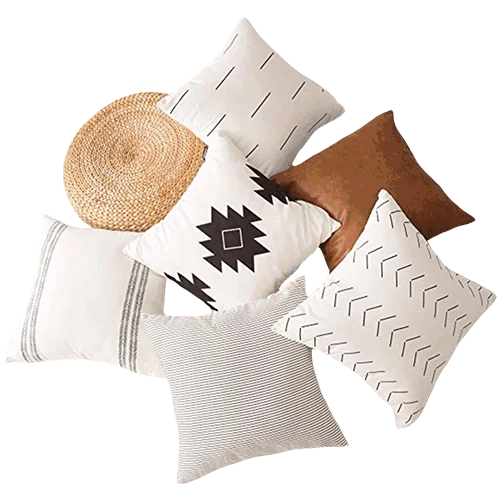 HOMFINER Set of 6 Decorative Throw Pillow Covers