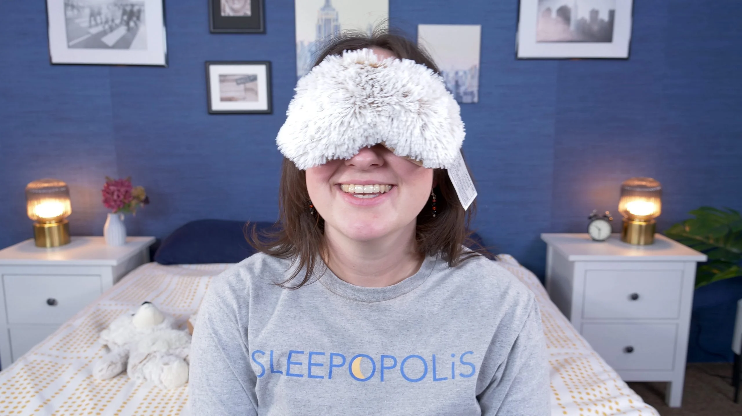 Warmies Marshmallow Gray Eye Mask