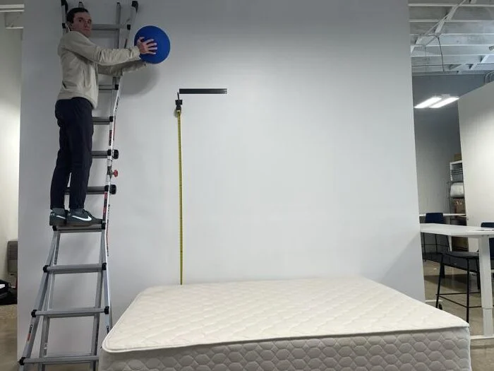 Bounce test on the WinkBed EcoCloud Hybrid Mattress