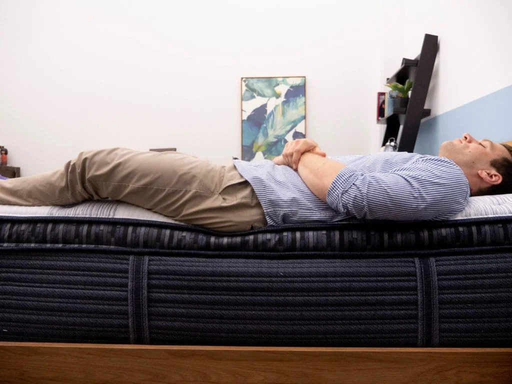 Back sleeping on the Beautyrest Platinum Westbrook 