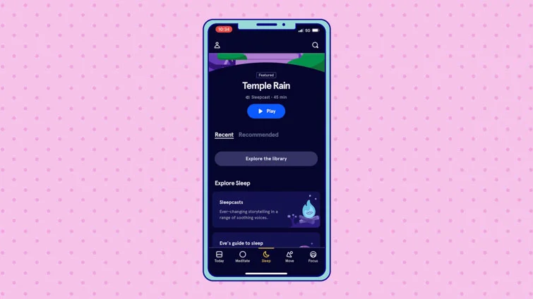 A look at one of Headspace's Sleepcasts.