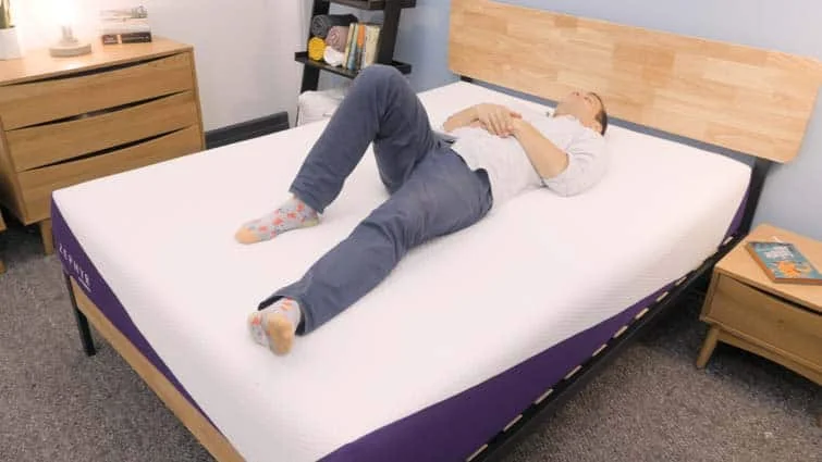 Back sleeping on the Zephyr mattress