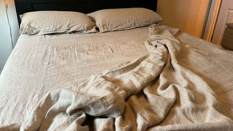 Avocado Natural Linen Sheets