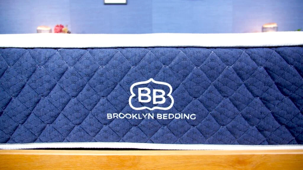 A close up shot of the Brooklyn Bedding Signature Hybrid logo