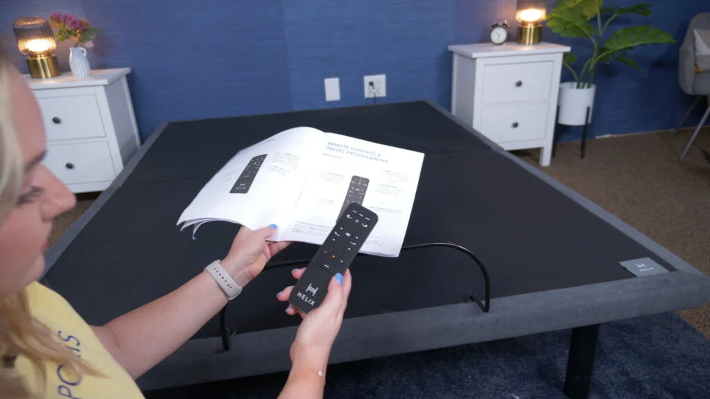 Helix Adjustable Base with directions pamphlet