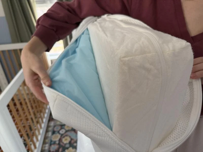 Under the cover of a Newton Crib Mattress