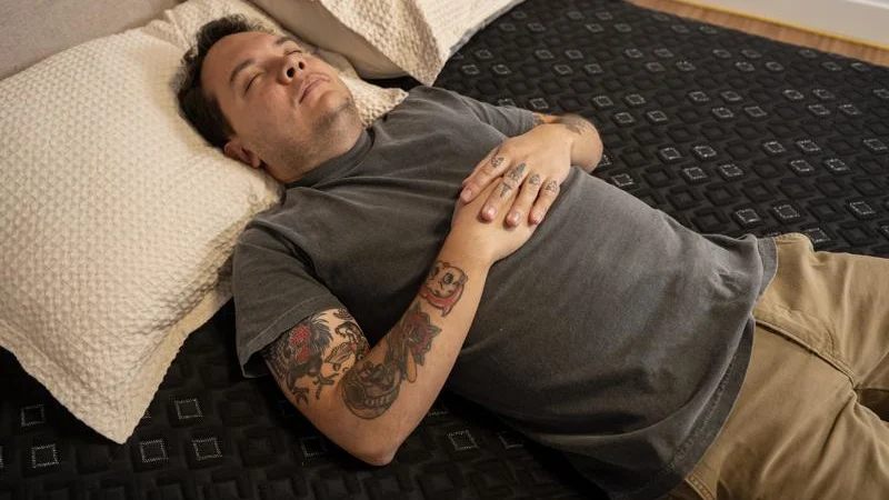 Back sleeping on the Beautyrest Black Hybrid XCS