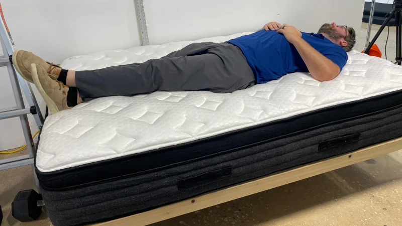 Back sleeping on the Nolah Evolution Comfort+ mattress