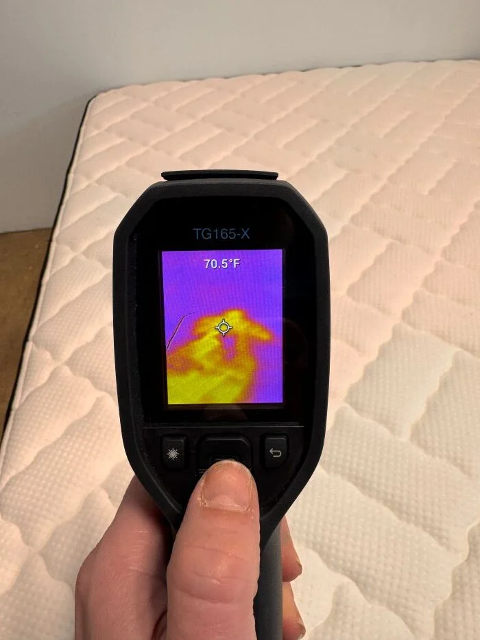 Cooling testing on the Titan Plus mattress