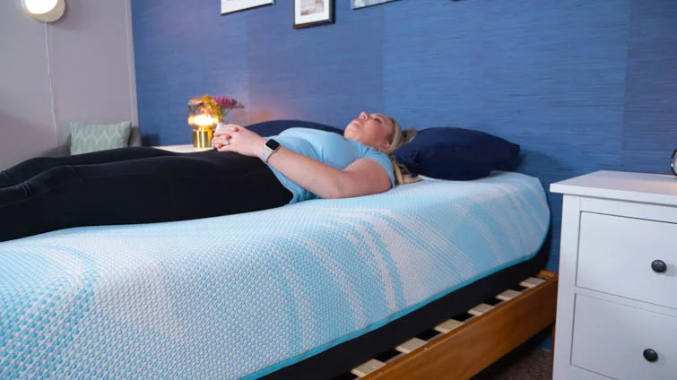 Back sleeping on the TEMPUR-LuxeBreeze.