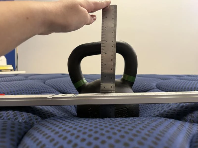 Sinkage test on the DreamCloud Ultra Hybrid Mattress