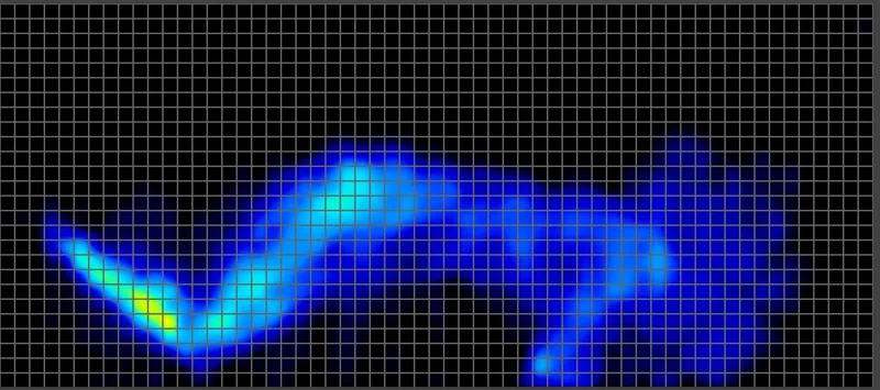 Pressure map of a side sleeping average weight tester on the Saatva Solaire Mattress