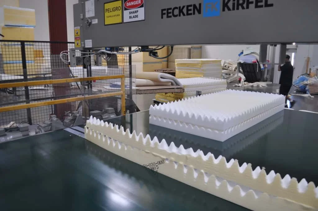 machine the cuts excess foam