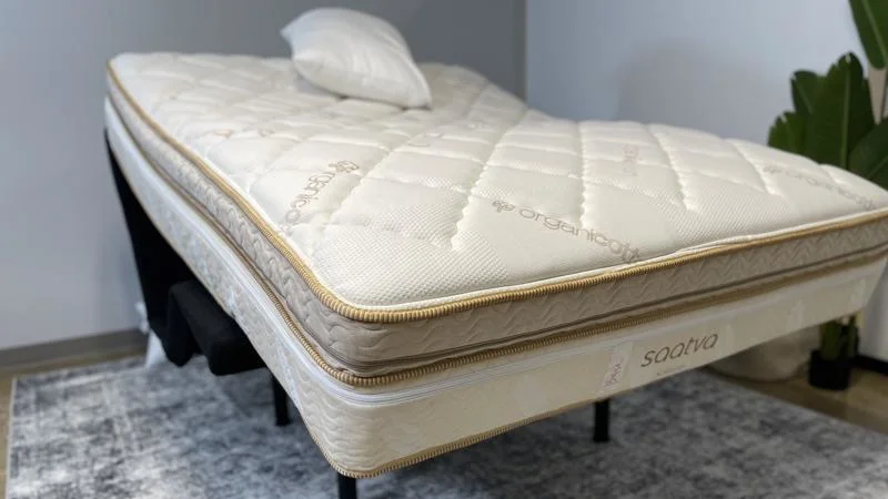 Saatva Solaire Mattress on an adjustable bed