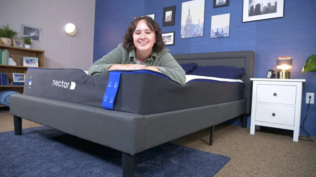 nectar bed frame with mattress and amelia