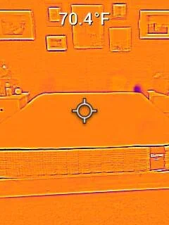 The Leesa Reserve's surface temperature before laying on it.