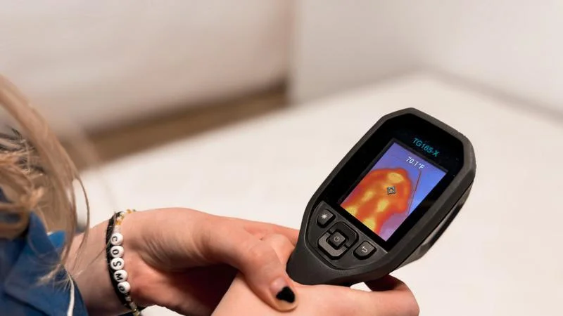 Thermal imaging of the Plank Firm Mattress after being rested on