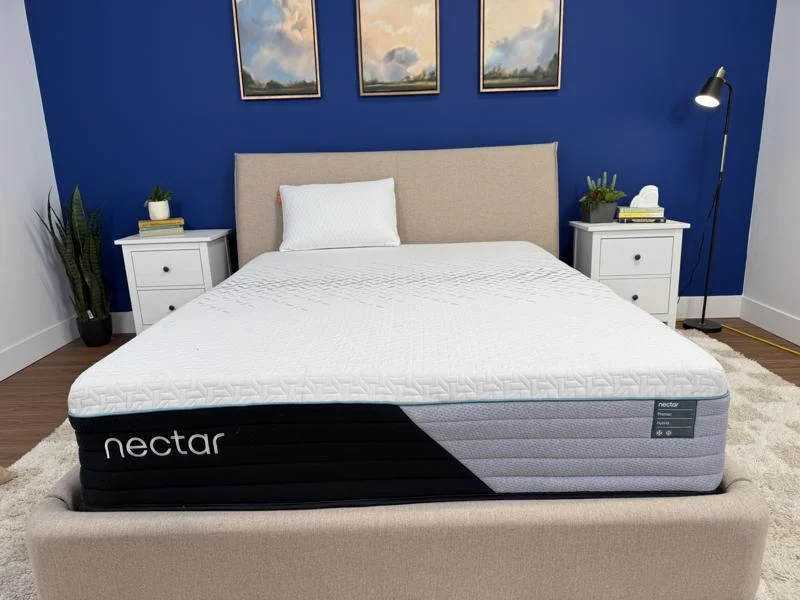 Front view of the Nectar Premier Hybrid Mattress