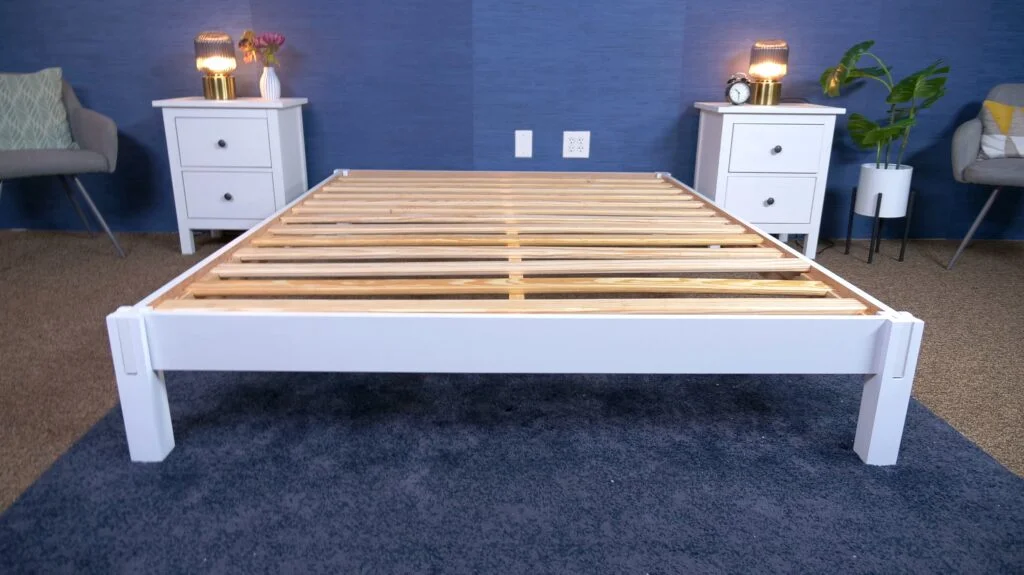 helix wood bed frame