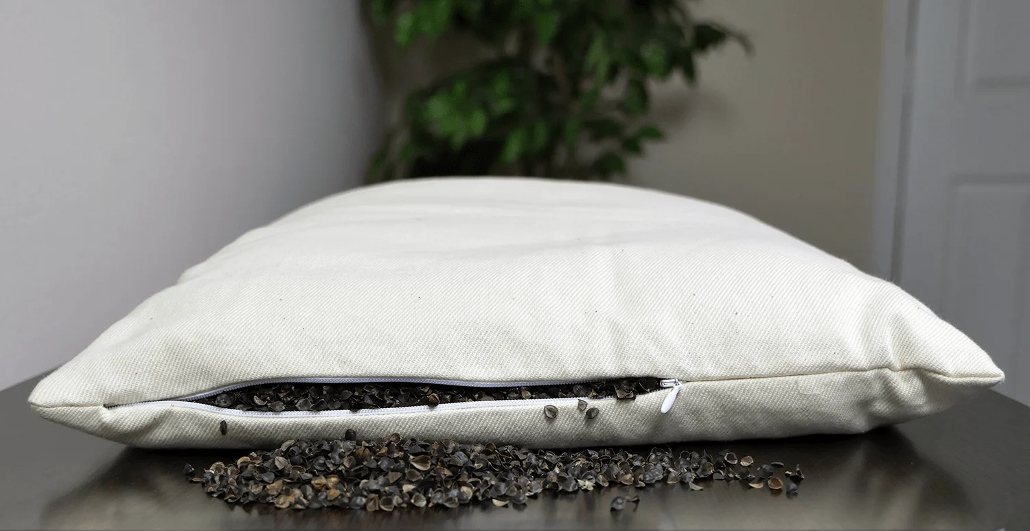 Buckwheat pillow construction
