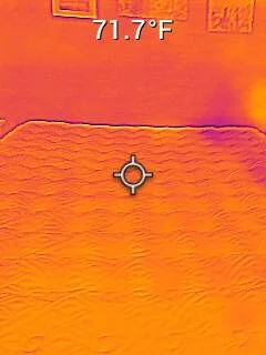 Surface temperature of the Stearns & Foster Kirkland Signature Lakeridge Mattress