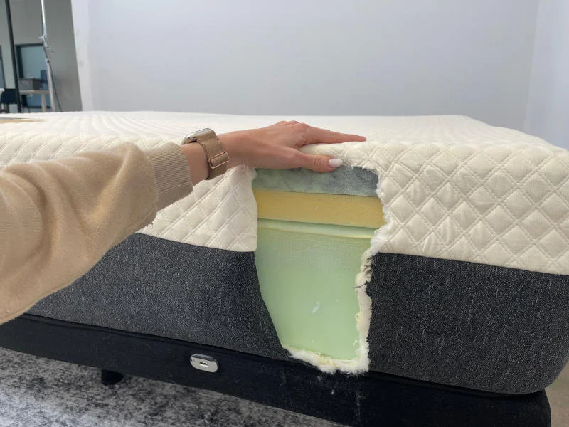 A close look at the construction of a Nolah Signature Mattress