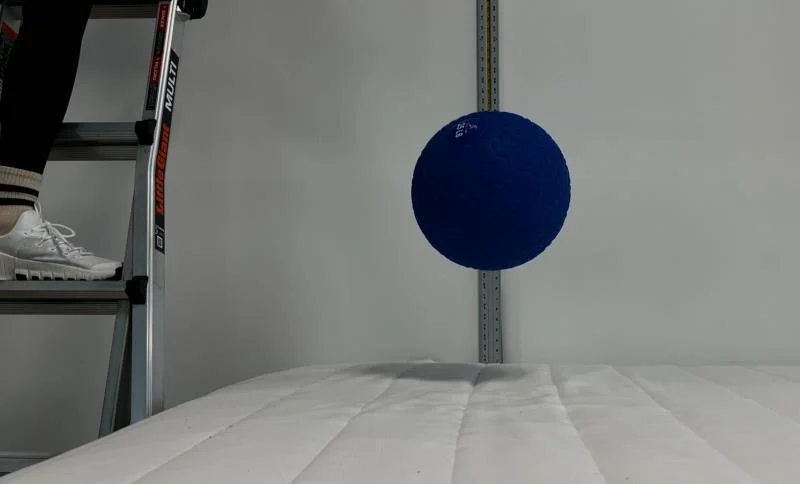 Bounce test on the Helix Dusk Mattress