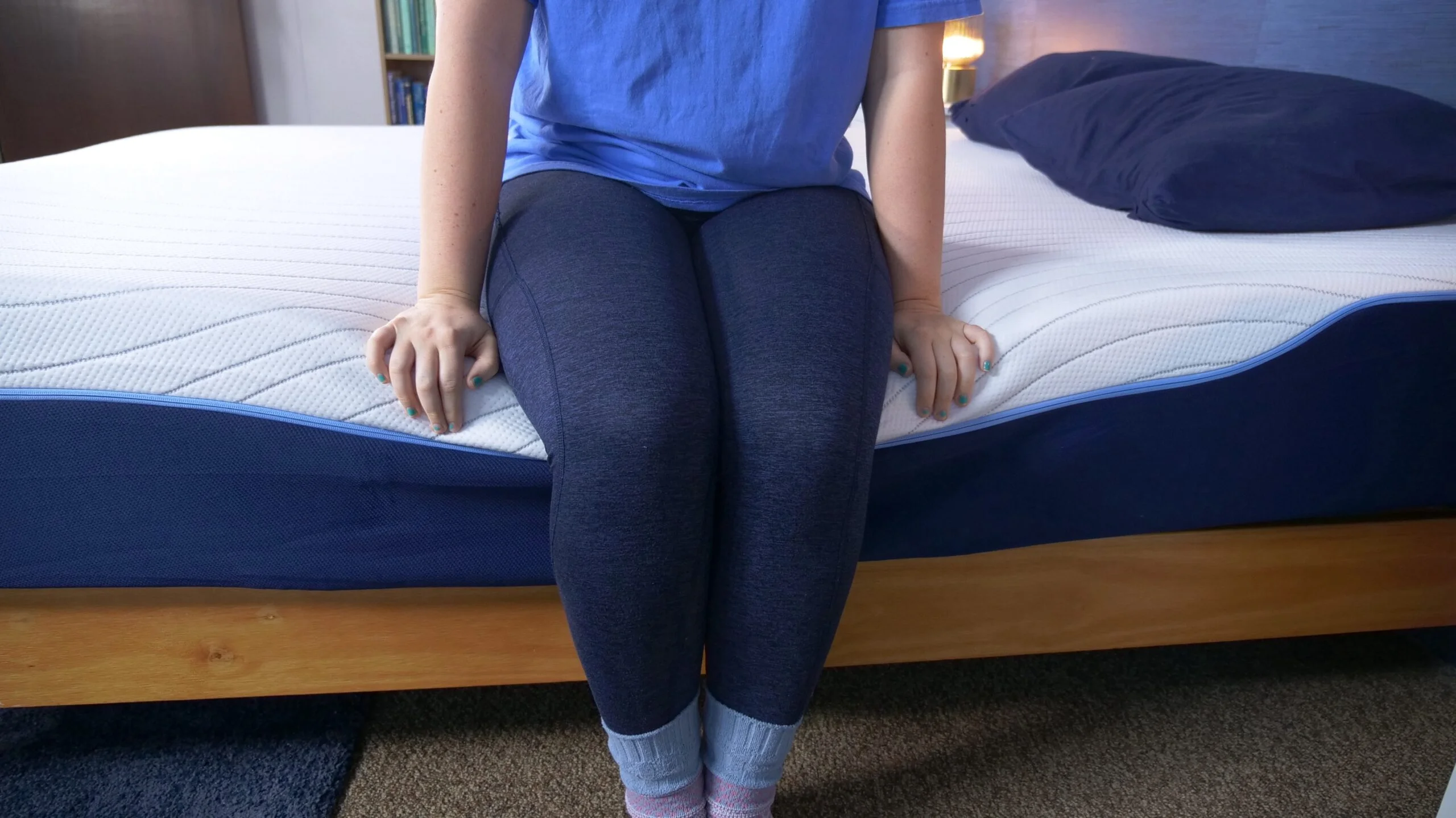 Testing edge support on Octave Vista mattress