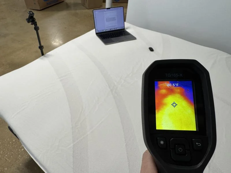 Thermal imaging of the TEMPUR-Pedic TEMPUR-Adapt Topper after being slept on