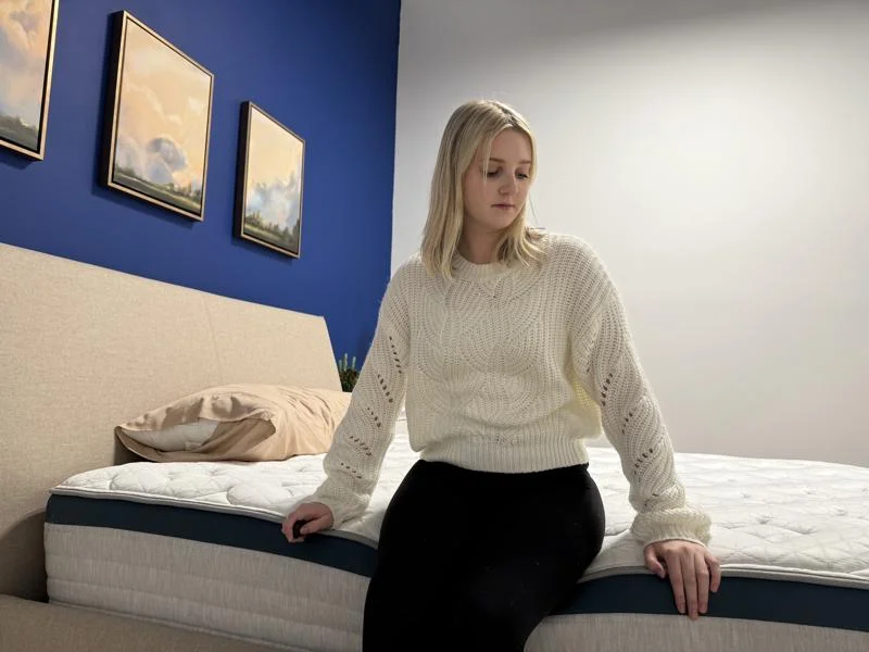 Seated edge support test on the Helix Twilight Mattress