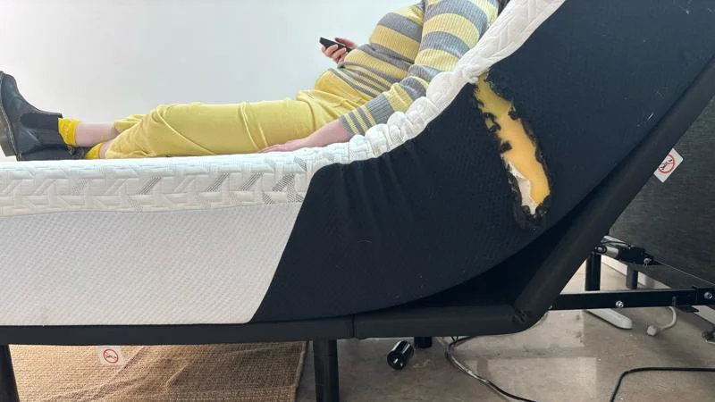 Testing the Nectar Classic Memory Foam Mattress on an adjustable bed.