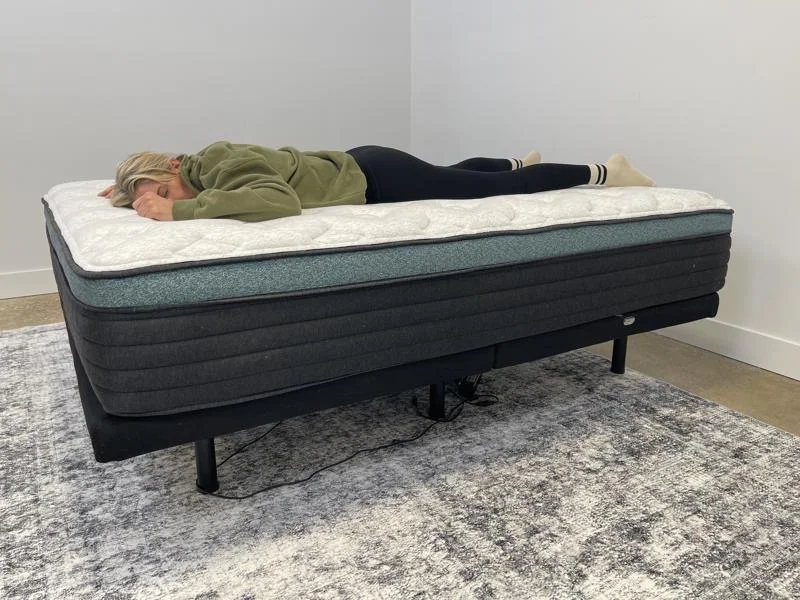 Stomach-sleeping on the Helix Sunset Luxe Mattress