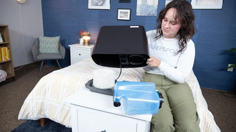 Our tester breaks down a Honeywell humidifier for cleaning