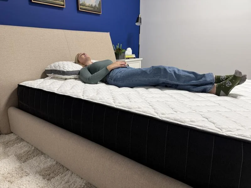 Back-sleeping on the Titan Plus Core Mattress