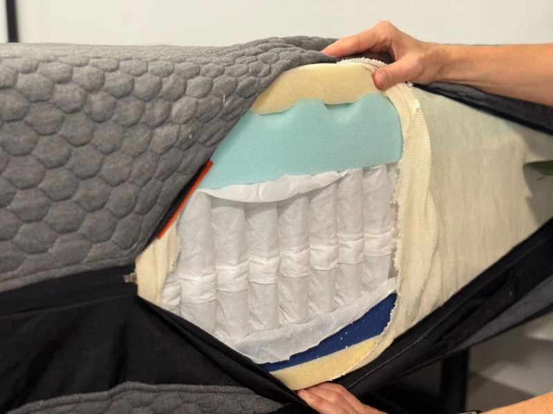 Construction of a Layla Signature Hybrid Mattress