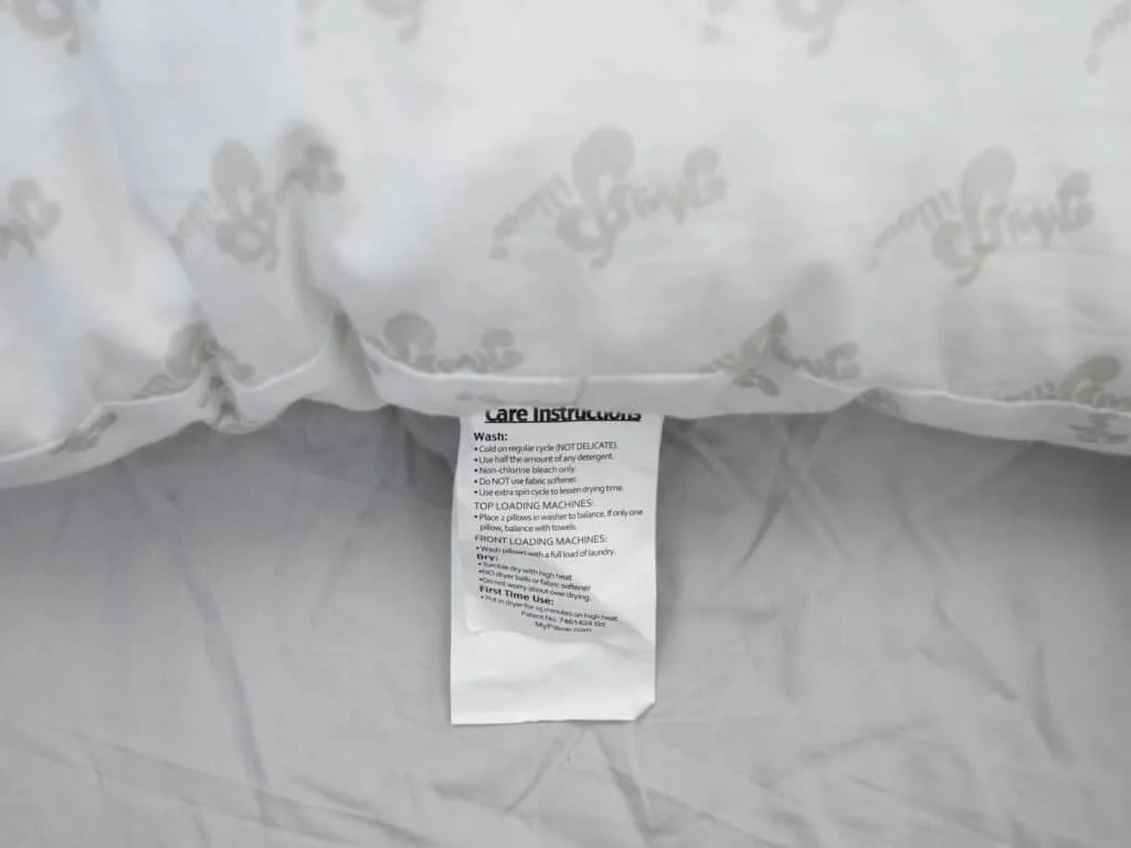 MyPillow Care Instuctions White e1534822967378