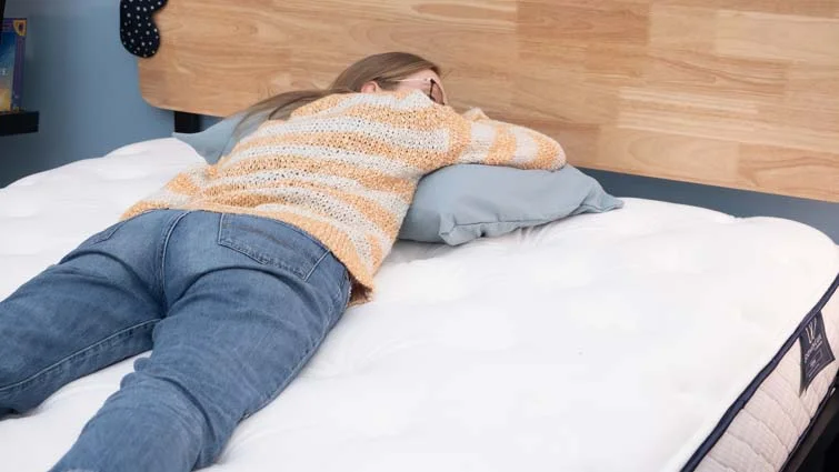 stomach sleeping on the GravityLux