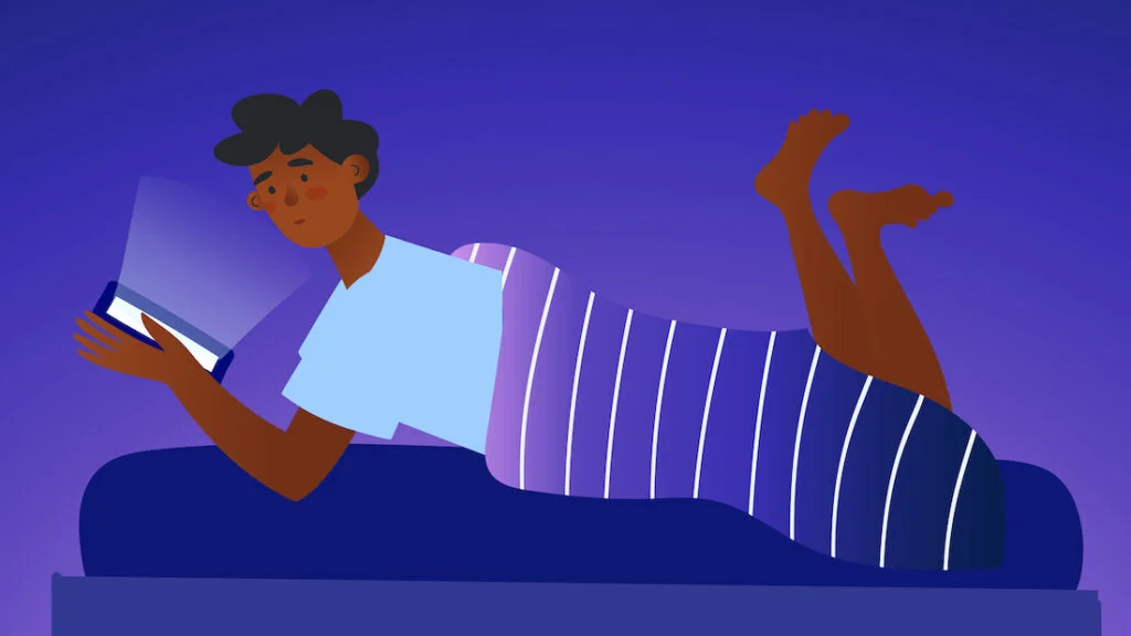 Teen Awake in Bed Screen Time phone SO Headers for Teens Sleep 01