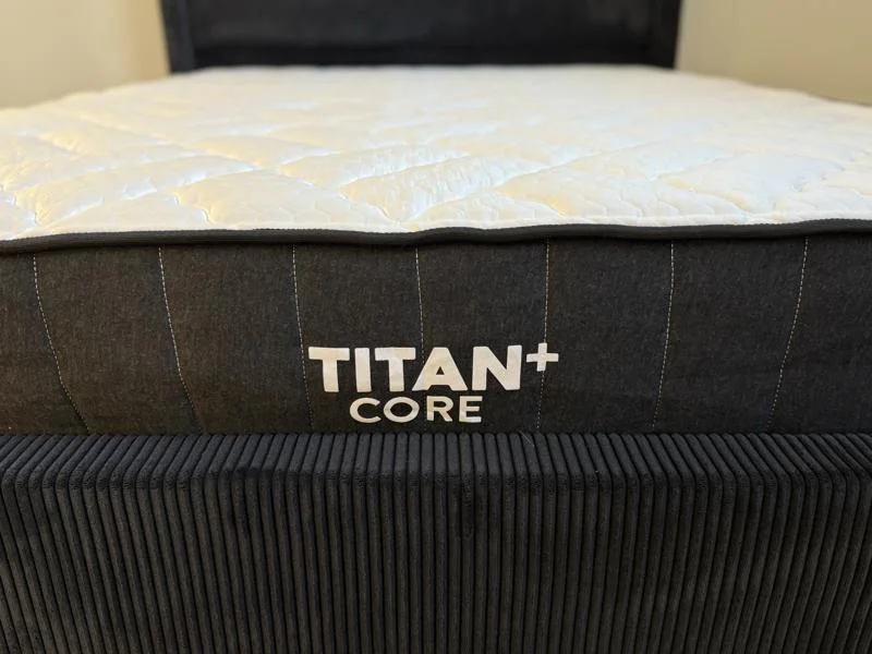 Logo on the Titan Plus Core Mattress