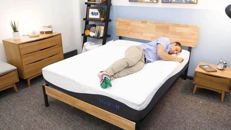 Side sleeping on the Haven Rejuvenate