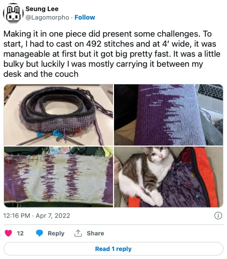 Knit Blanket Tweet 3