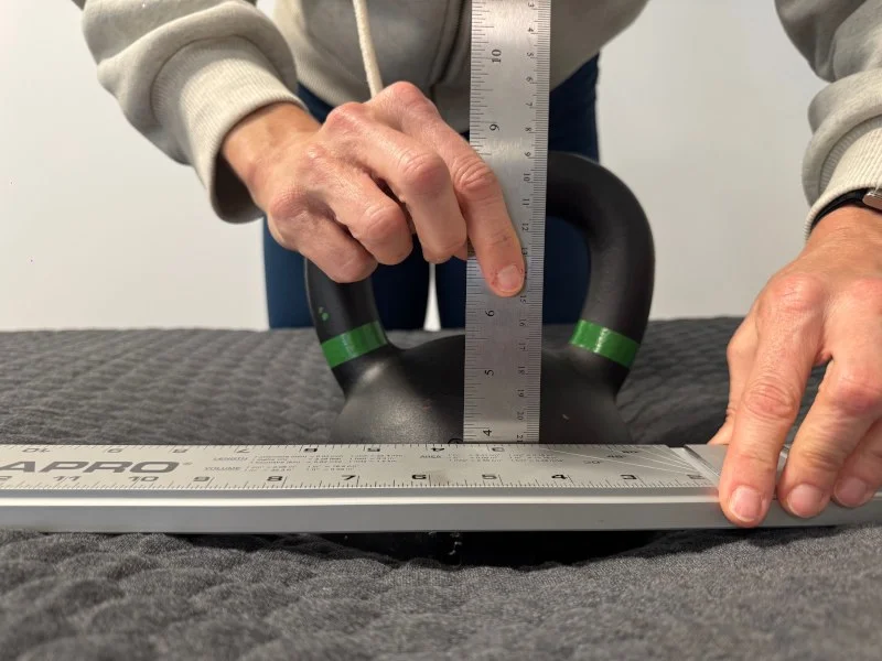 Sinkage test on a Layla Signature Hybrid Mattress