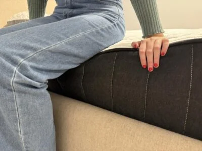 Seated edge support test on the Titan Plus Core Mattress