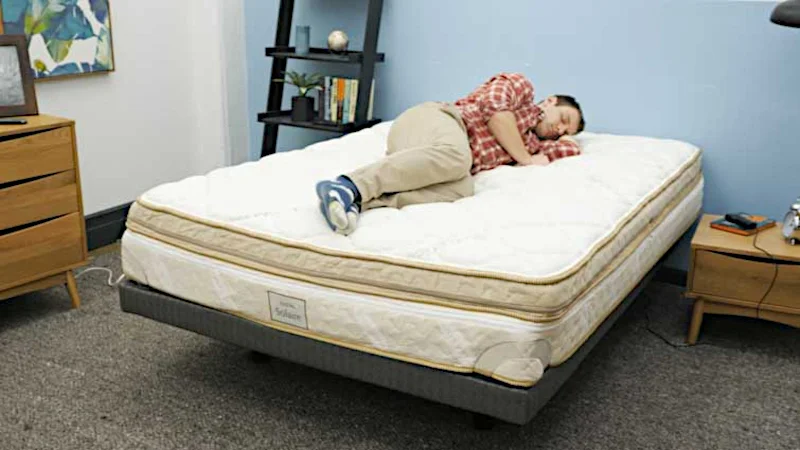 Side sleeper on a Saatva Solaire Mattress