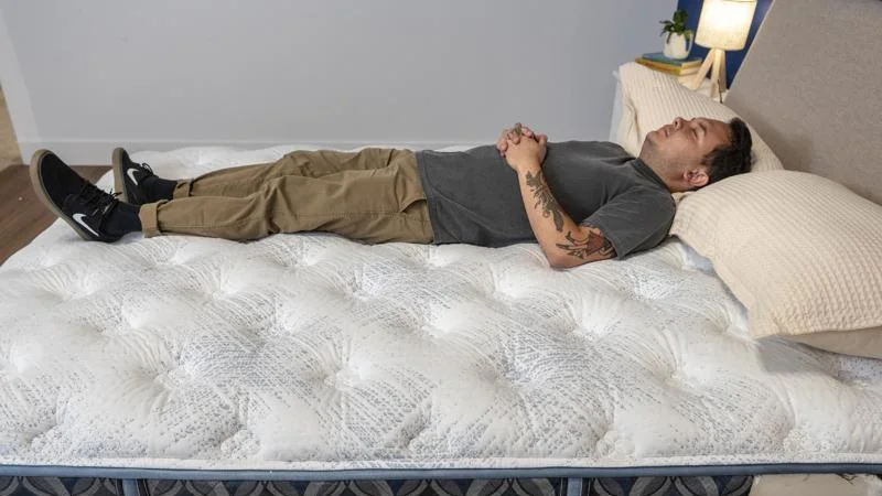 Back sleeping on the Serta Perfect Sleeper Cascade Range Mattress